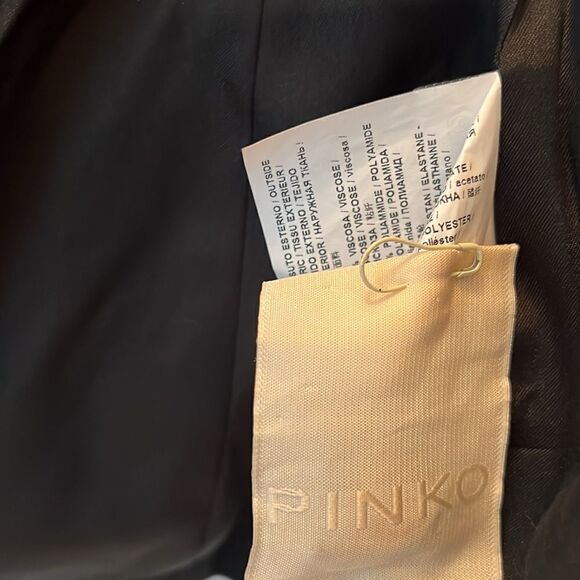 🖤 New - PINKO Scuba Gold Bronze Buttons Lightweight Stretchy Slim Blazer - Picture 5 of 5